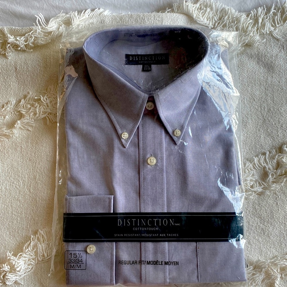 3  For $25 Men’s Blue Grey Dress Shirt